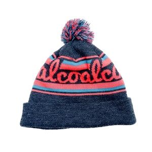 Coal Neon Scribble Cuffed Beanie Hat with PomPom